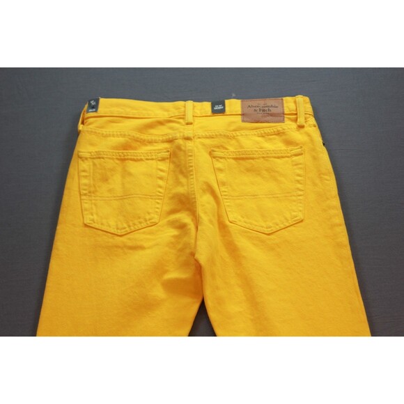 ABERCROMBIE & FITCH THE SKINNY Yellow DENIM JEANS NEW w/TAG 30" X 32" - Picture 8 of 11